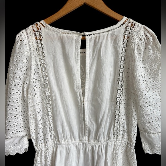 LoveShackFancy Novalie Floral Eyelet Lace Mini Dress Size Medium NEW - Picture 10 of 12